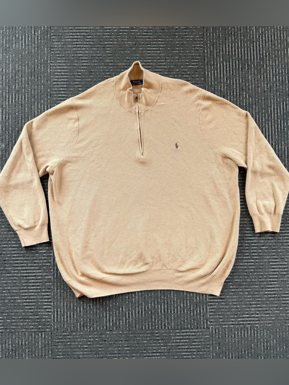 Polo Ralph Lauren Men's Half-Zip Sweater Tan Size 4XL